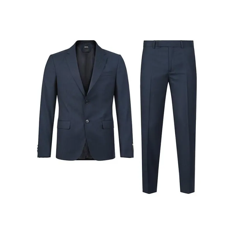 Zzegna Business Suit Men's Dark Blue-0