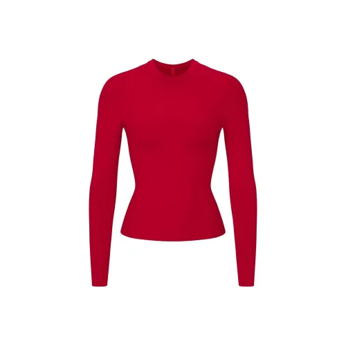 SKIMS T Shirt Women's Cranberry/Raspberry