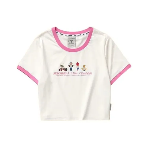 Skechers Funny Monster T front Women's Marshmallow White