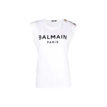 BALMAIN Button Embellished Tank Top