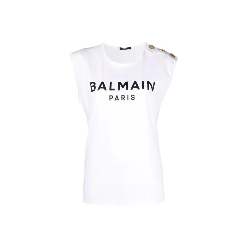 BALMAIN Button Embellished Tank Top-0