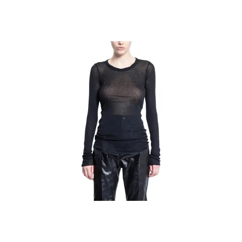 RICK OWENS Crewneck Ribbed T Shirt