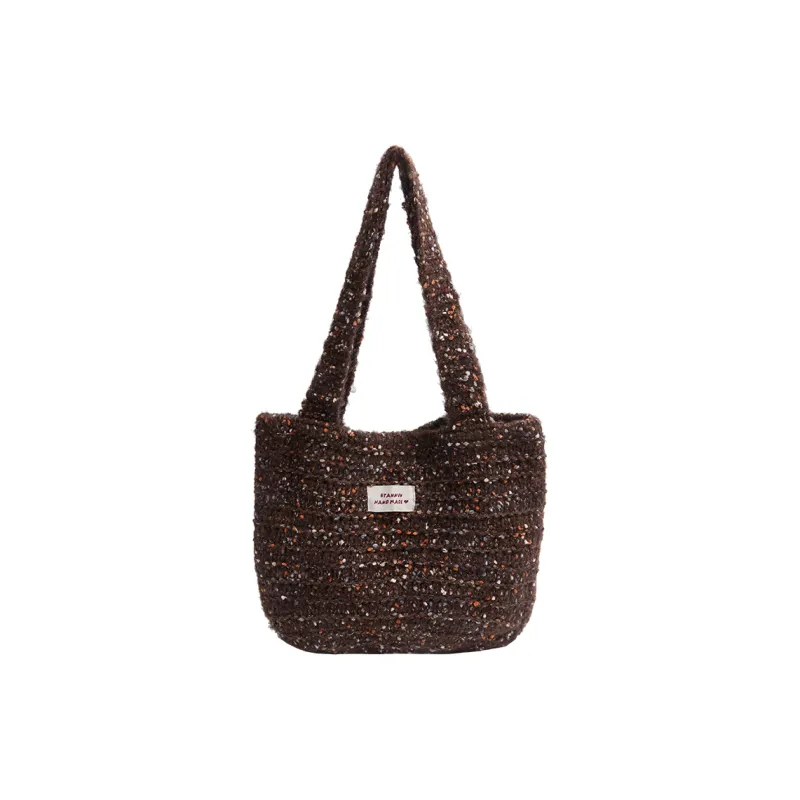 Morellybear Yarn Tote Bag, Shopping Bag, Shoulder Bag Women's Multicolor-6