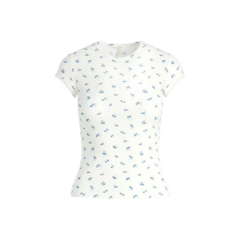 Skims T Shirts Women's BLUE GARDEN PRINT/Blue Garden Print-0