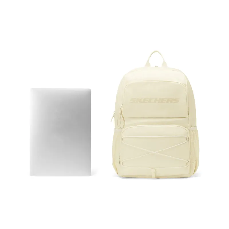 Skechers Sports Alliance Series Fabric Backpack Unisex Cream White-5