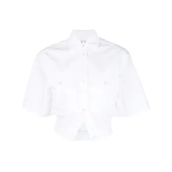 OFF-WHITE Toybox Cinched Cropped Shirt