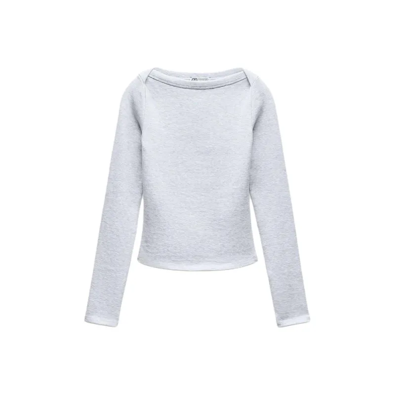 ZARA T Shirts Women's Gray-0