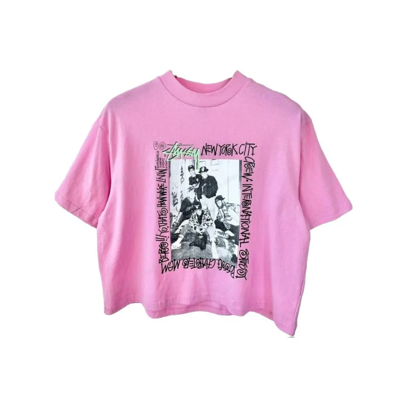 Stussy T-Shirts Women's Pink-0
