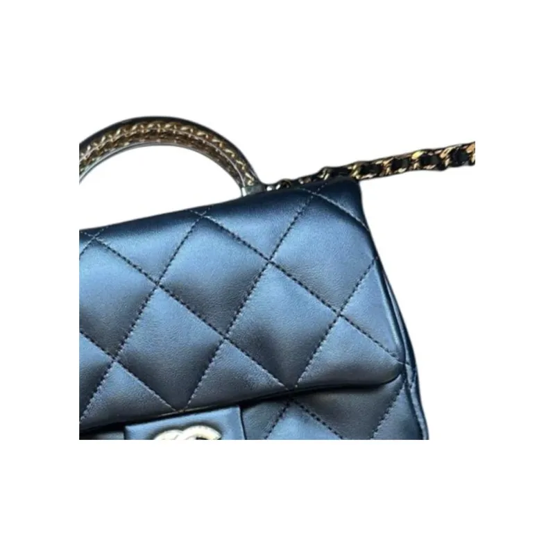 CHANEL Leather Handbag, Shoulder Bag, Crossbody Bag Women's Black-3