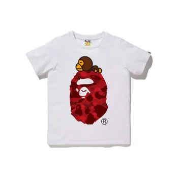 A BATHING APE A BATHING APE Color Camo Milo On Big Ape Relaxed Tee White/Purple