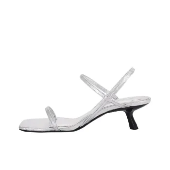 Anine Bing Hilda One Strap Sandals 5cm Women's Silver
