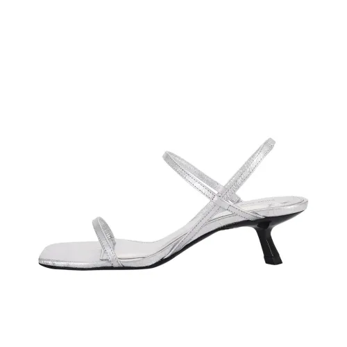 Anine Bing Hilda One Strap Sandals 5cm Women
s Silver