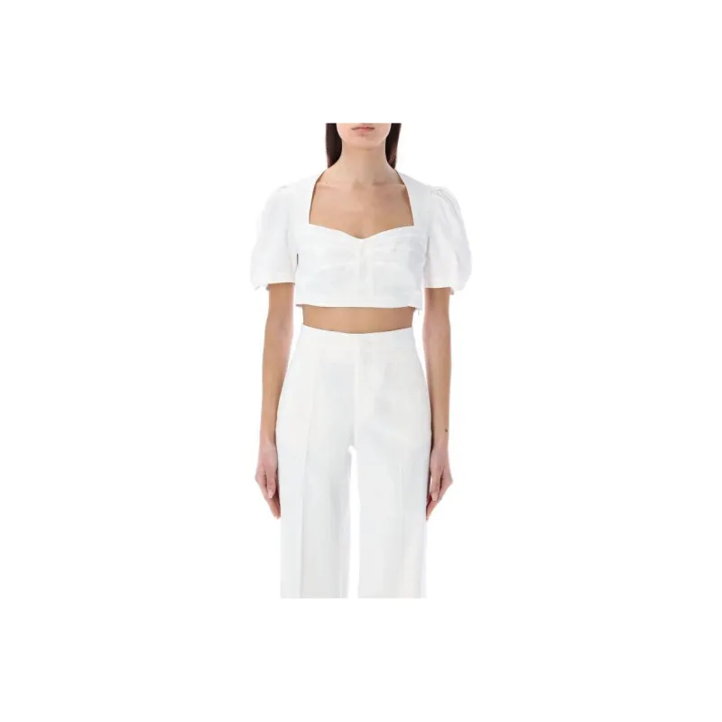 ISABEL MARANT Short Sleeved Cropped Top-0