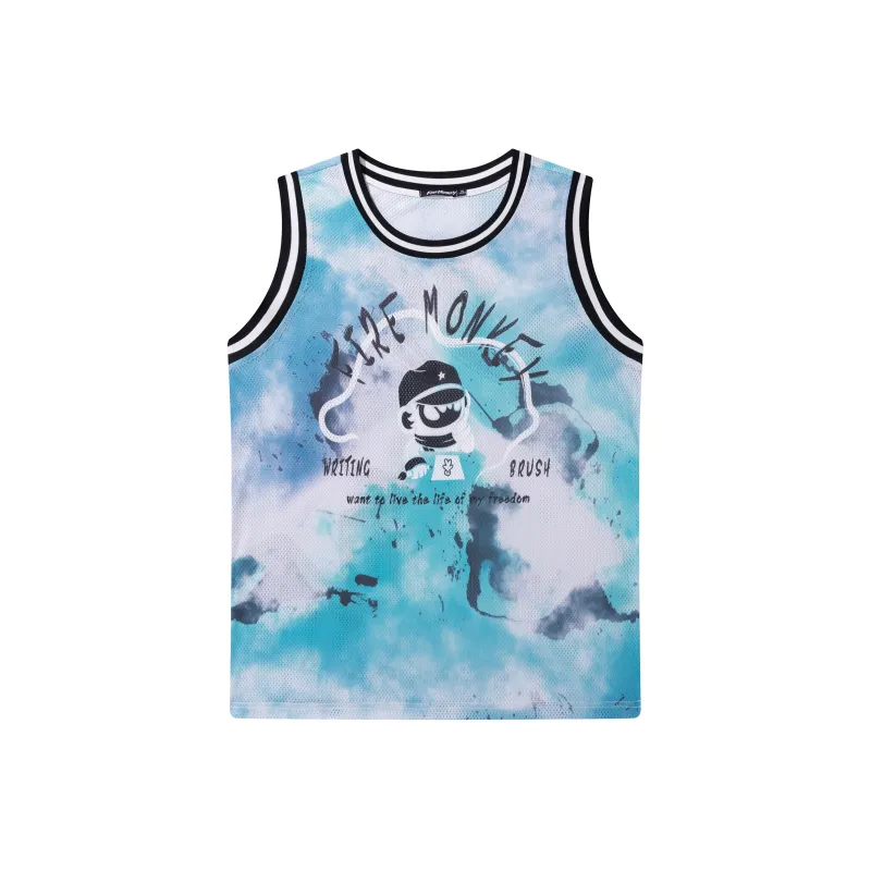 FireMonkey Basketball Jerseys Unisex Turquoise-0
