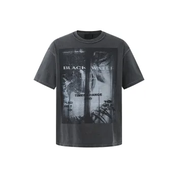 CHINISM T Shirt Unisex Washed Black
