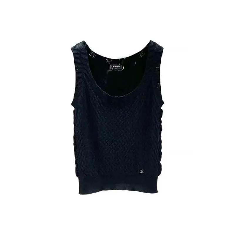 CHANEL Tank Tops Women's Black-0