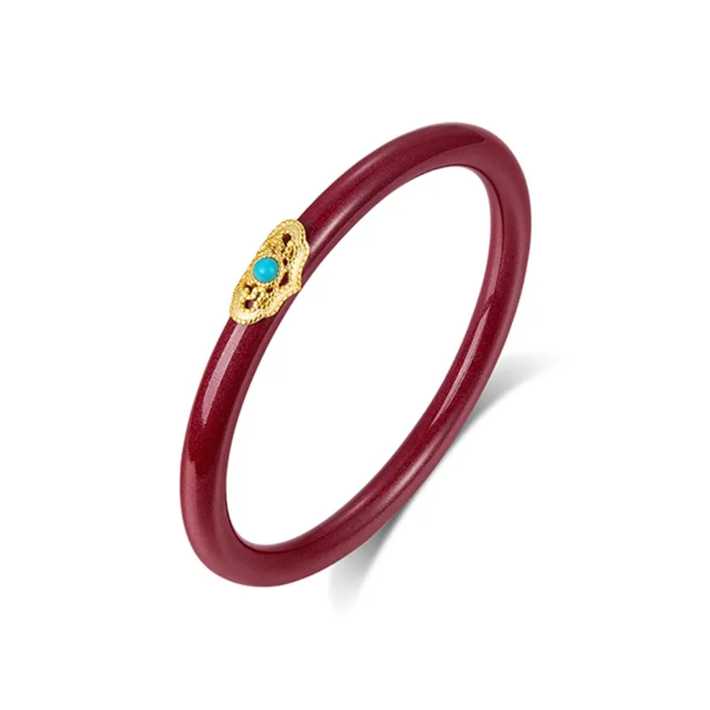 Moon Jewelry Reconstructed Cinnabar Bangles Unisex-0