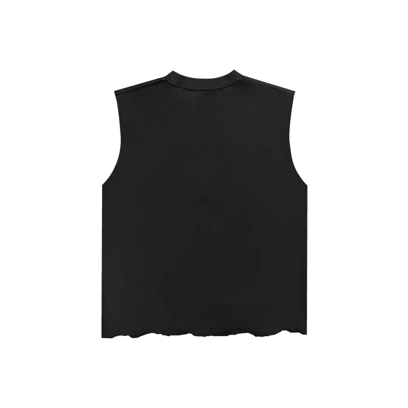 Askyurself Sleeveless Vest Unisex Washed Black-1
