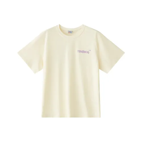 BEERBRO Drop Shoulder Sleeve T-Shirt Womens Cream Apricot