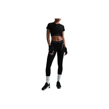 Nike Pro Women's Dri FIT Short Sleeve Cropped Graphic Top