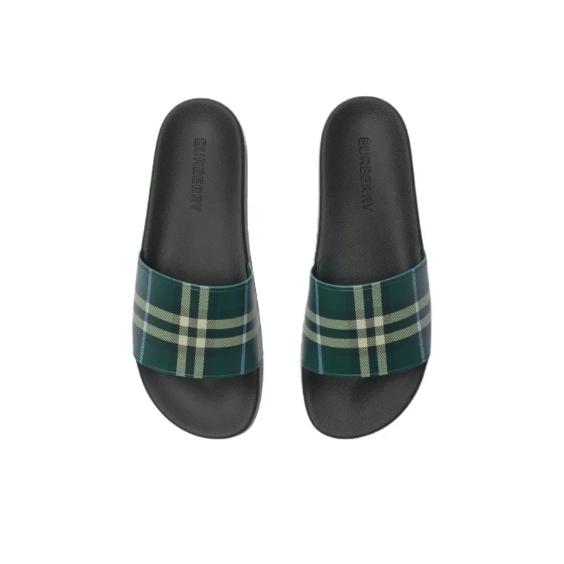 Burberry Slide Slippers Men's Green-3