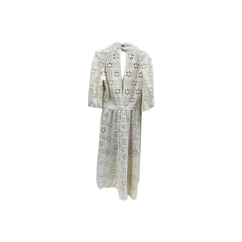 CHANEL 21C Short Sleeved Dress Women's White-1