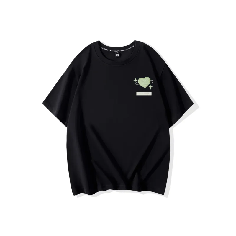 Cotton Drop Shoulder Sleeve T Shirt Women's-2