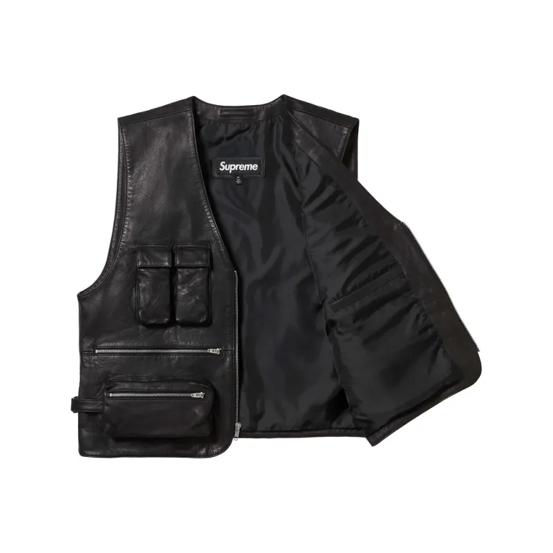 Supreme Leather Cargo Vest-2