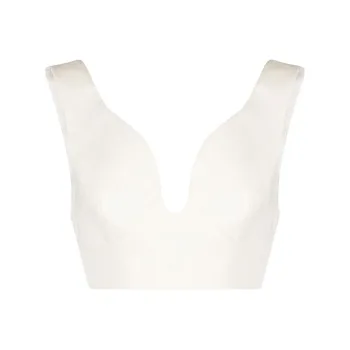 JIL SANDER V Neck Cropped Top