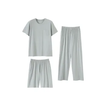 WOLFSFUL Pajama Set Men's Silver Gray