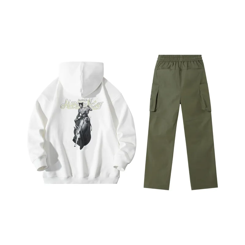 Hepburn Cat Sweatshirt Sets Unisex-0