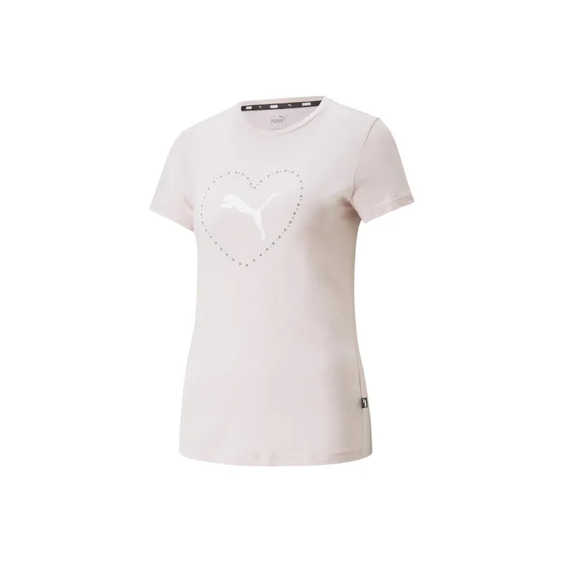 PUMA Valentine’s Day Graphic Valentine’s Day Graphic Tee T-Shirt Women's Pink-0