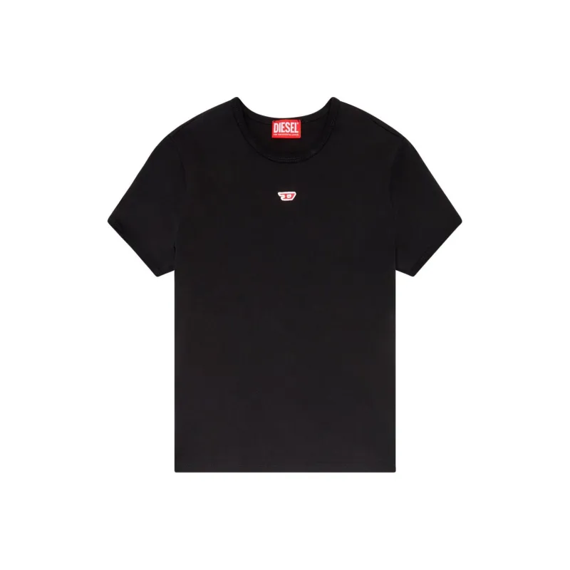 DIESEL T Uncutie Long D Embroidered D Patch T Shirt-0
