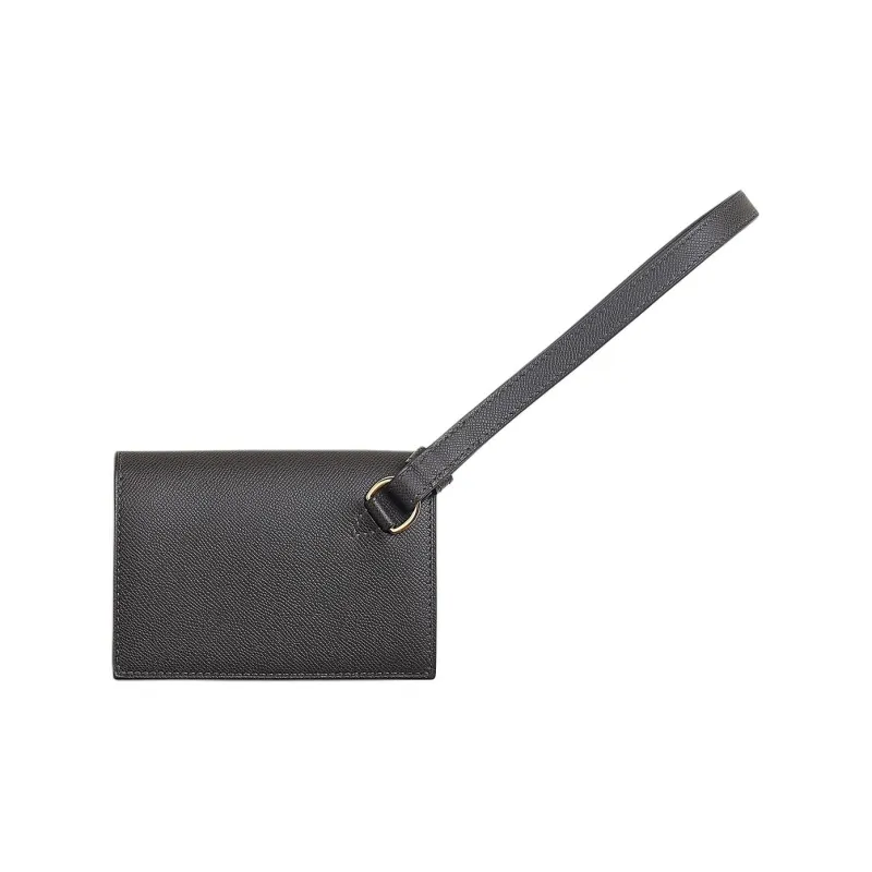 HERMES Kelly Pocket Madame Calfskin Wallet Women's 88 Graphite Gray-1