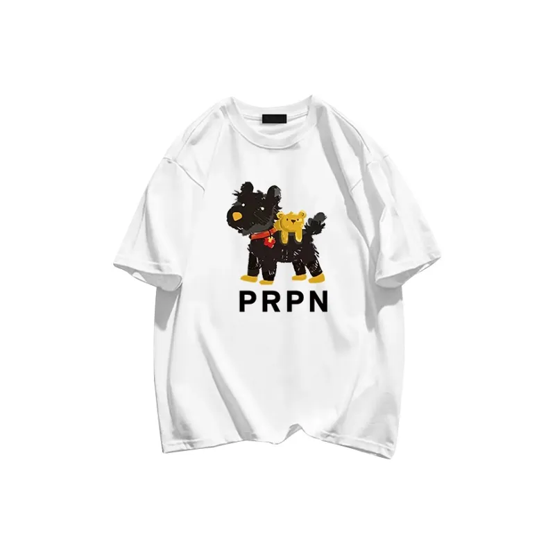 Cotton Shopping Short Sleeved T Shirts Unisex-5