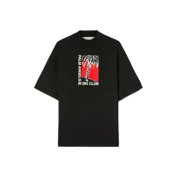 PALM ANGELS Graphic Printed Crewneck T Shirt
