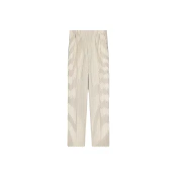 CELINE Keith Pants In Striped Wool Gabardine