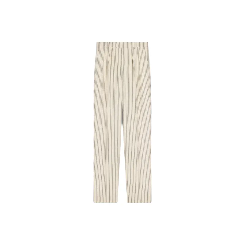CELINE Keith Pants In Striped Wool Gabardine-0