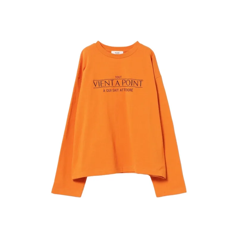 Beams T-Shirts Women's Orange-0