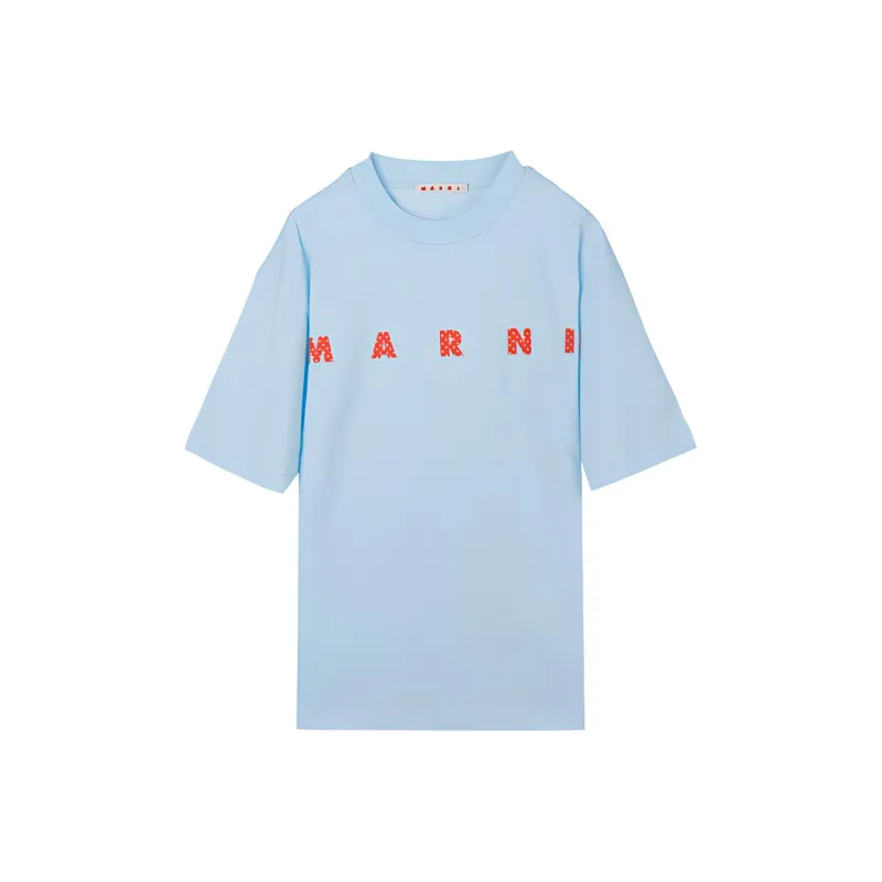MARNI Logo T Shirt 'Mineral Ice'-0