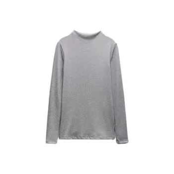 ZARA T-Shirts Women's Silver