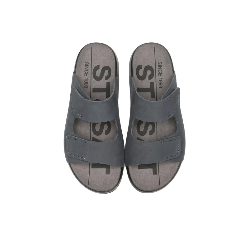 ST&SAT Rubber Sole Slip Resistant Abrasion Resistant Slide Slippers Men's-2