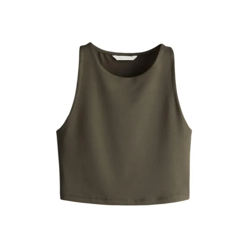 H&M Tank Top Women's Khaki Green-0