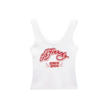Ed Hardy SS25 Tank Tops Women's Ivory White