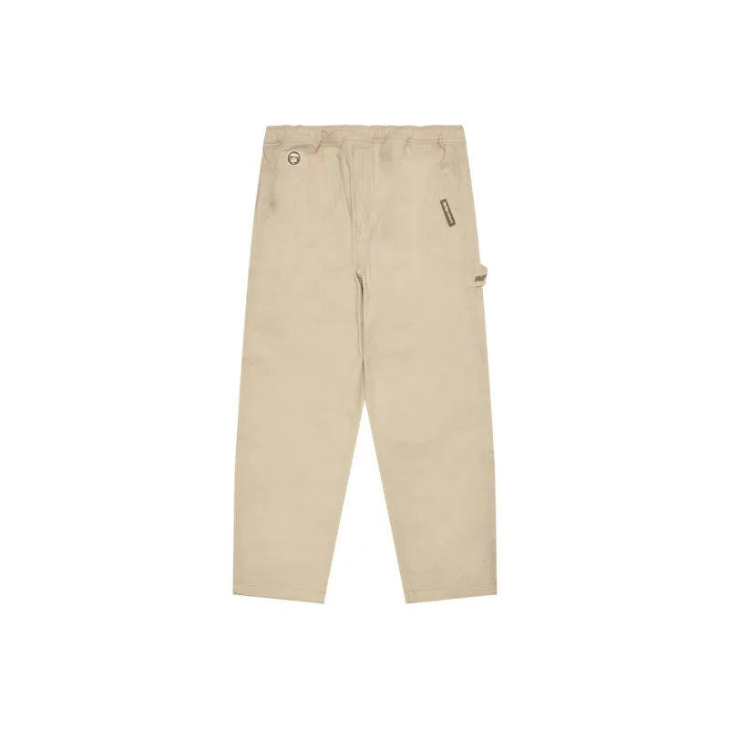Aape Moonface Logo Straight leg Trousers-0