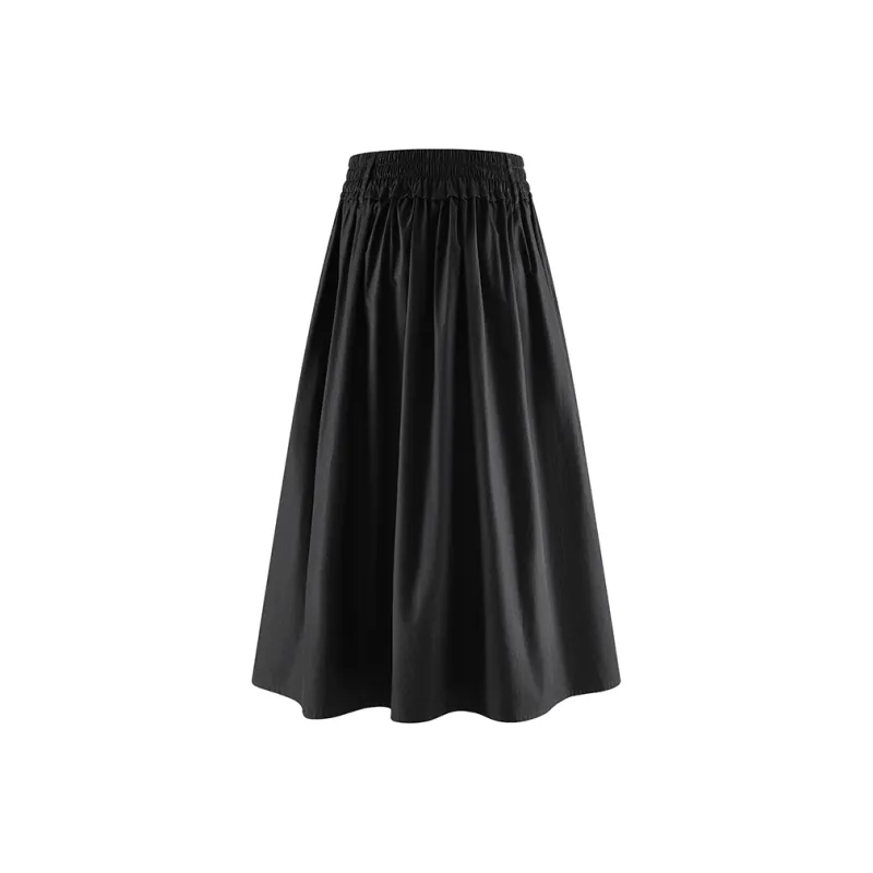 A21 Knit Long Skirt Women's Black-1