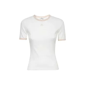 COURREGES Reedition Contrast Cotton T shirt