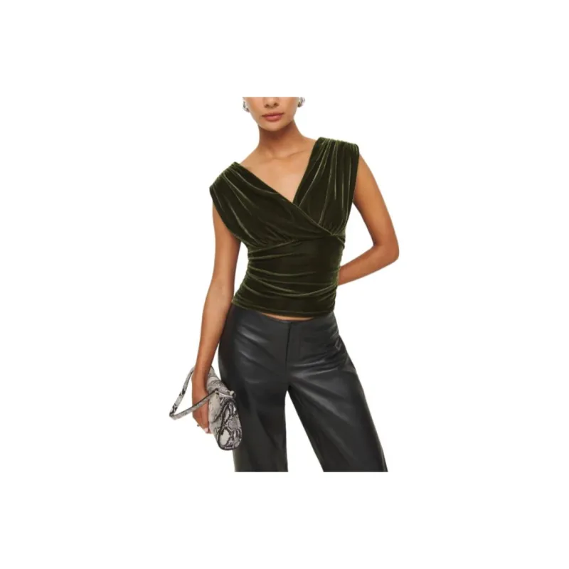 REFORMATION Tank Tops Women's Moss Green-0