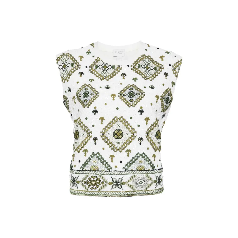 Giambattista Vall Sequin embelished Tank Top-0