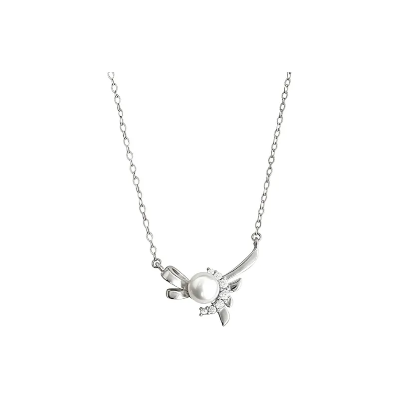 Heart Grass 925 Sterling Silver Necklaces Women's-0